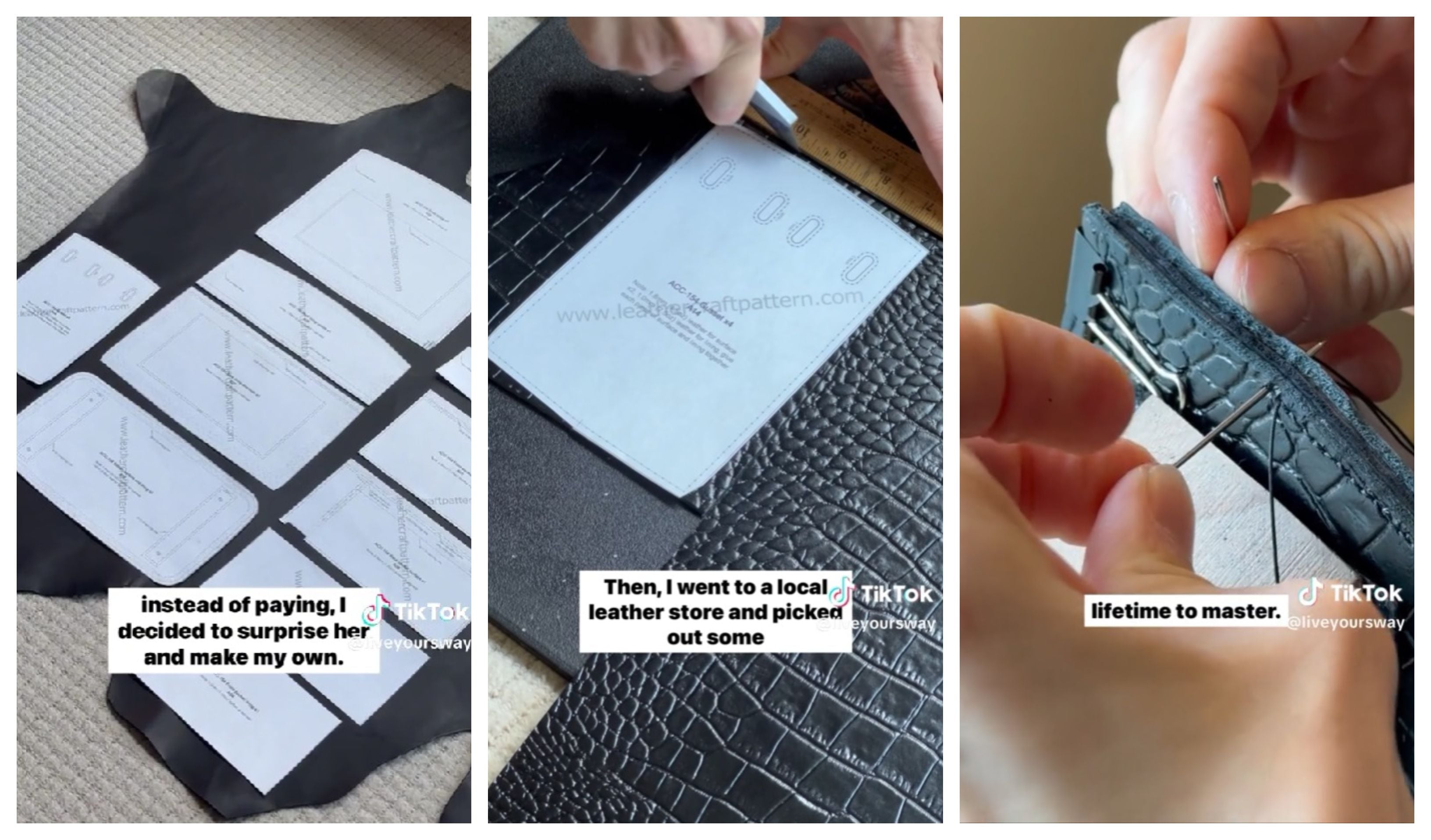 How to Make Hermes Birkin Leather Bag // Part 1 ------ DIY 