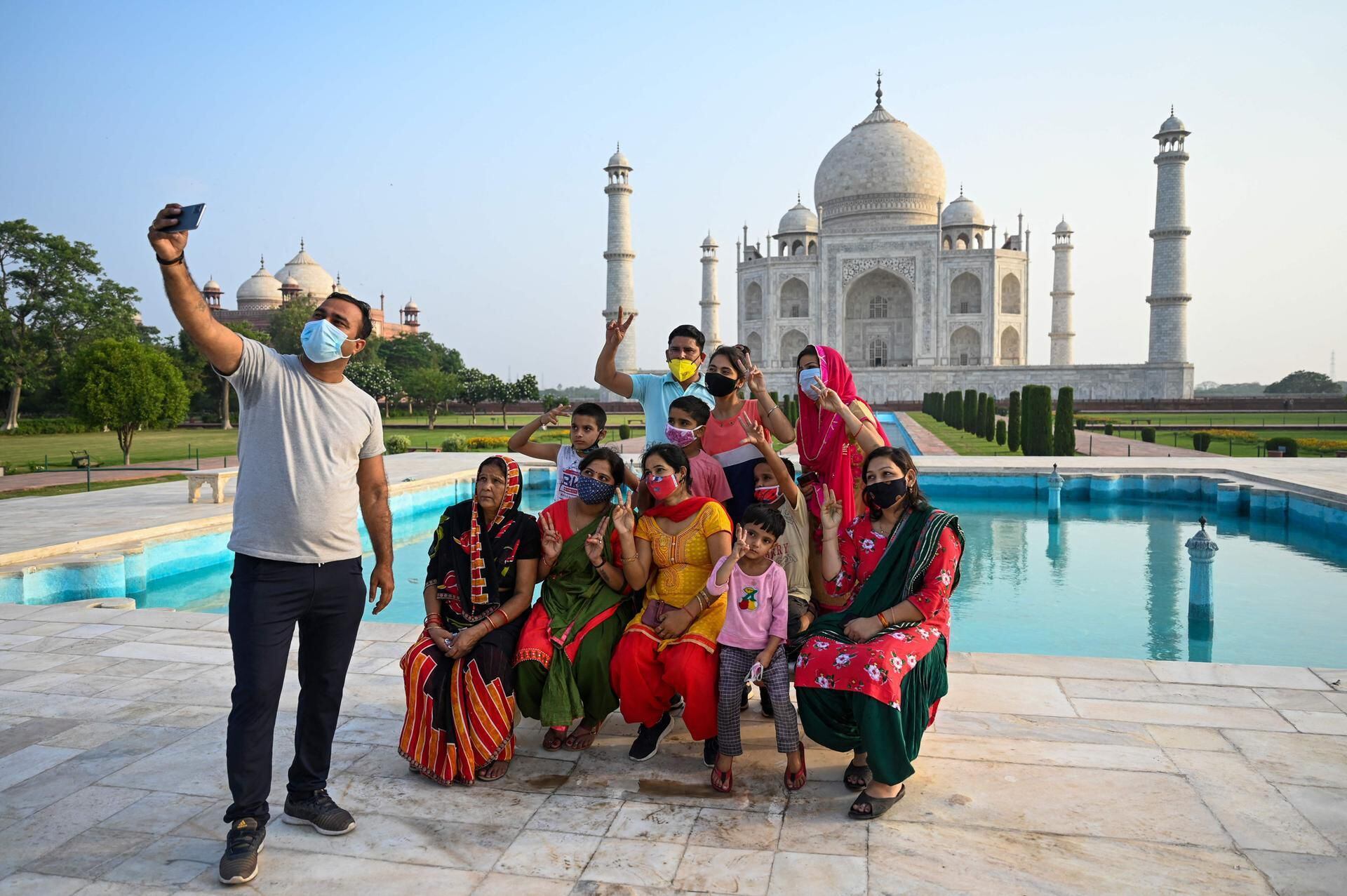 Tourists flock to India's Taj Mahal after Covid-19 closure