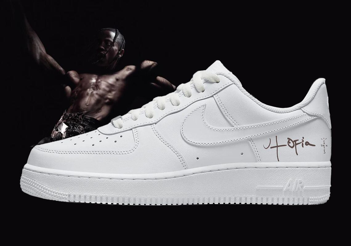 Travis Scott releases ultra-simple Utopia Nike Air Force 1 trainers for $150