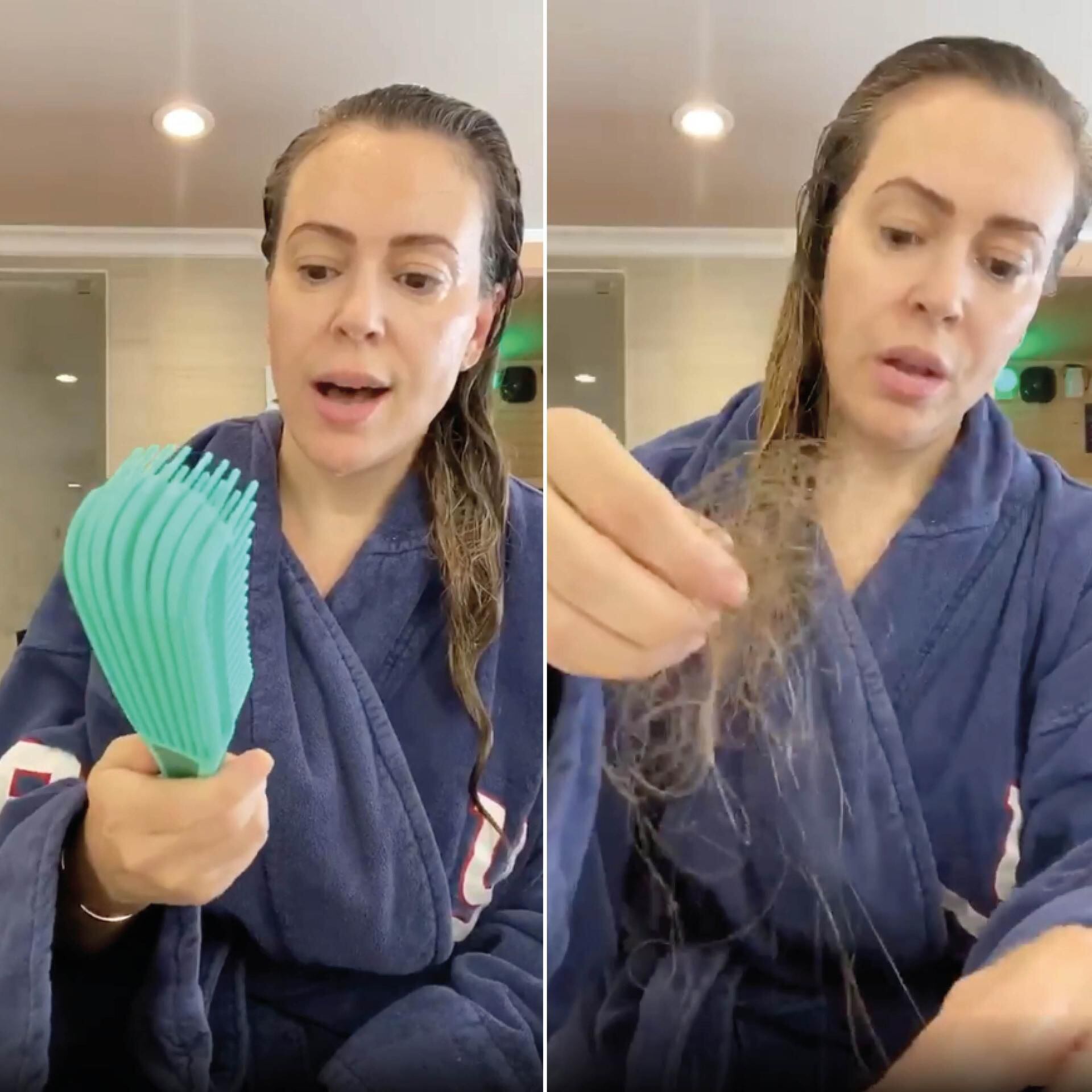 Is hair loss a symptom of Covid-19? Doctors explain why Alyssa Milano's hair  is falling out