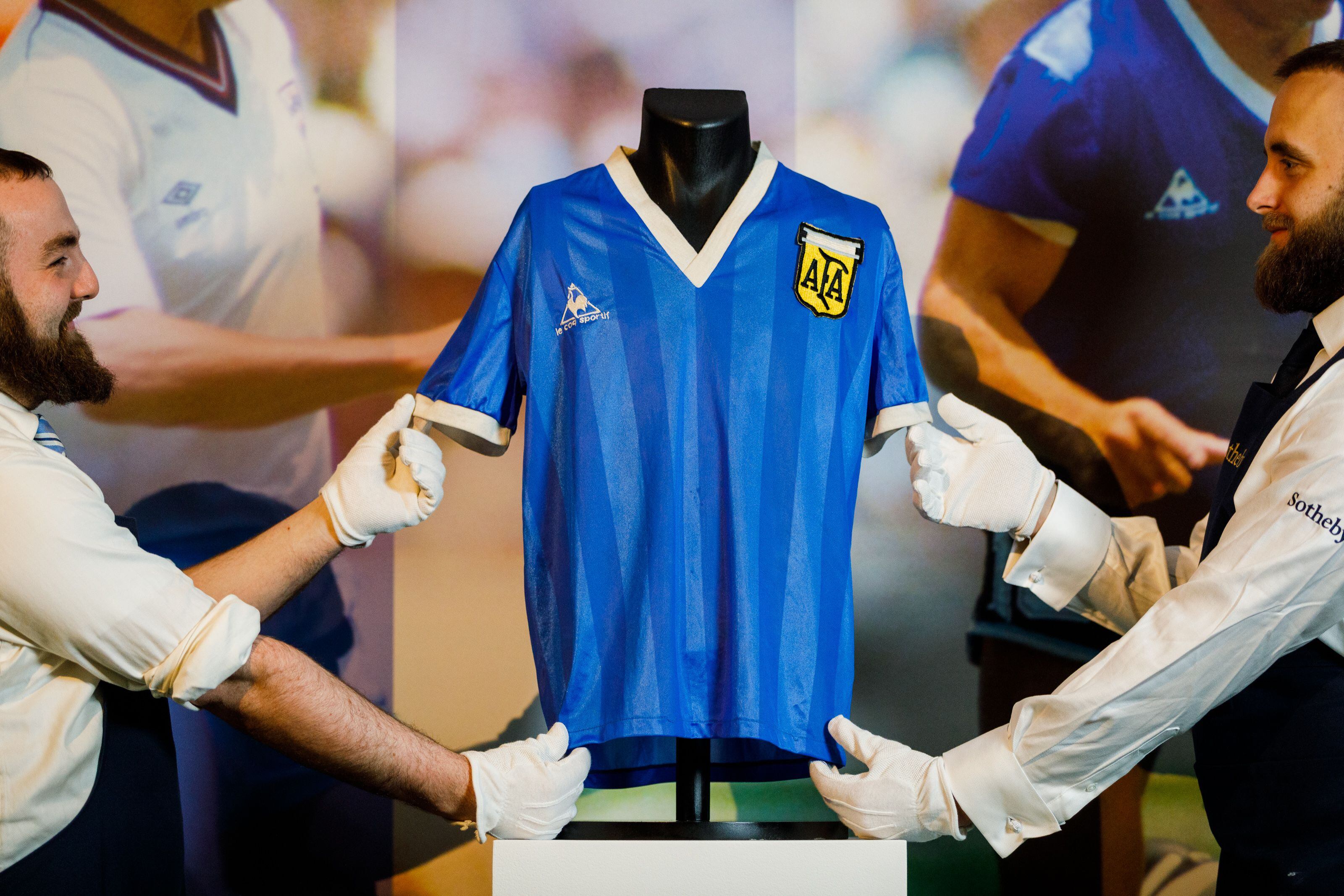 GOAL on X: Diego Maradona's 'Hand of God' shirt has smashed the record for  the most expensive football jersey in history, after an early bid of £4  million at auction 🇦🇷 The
