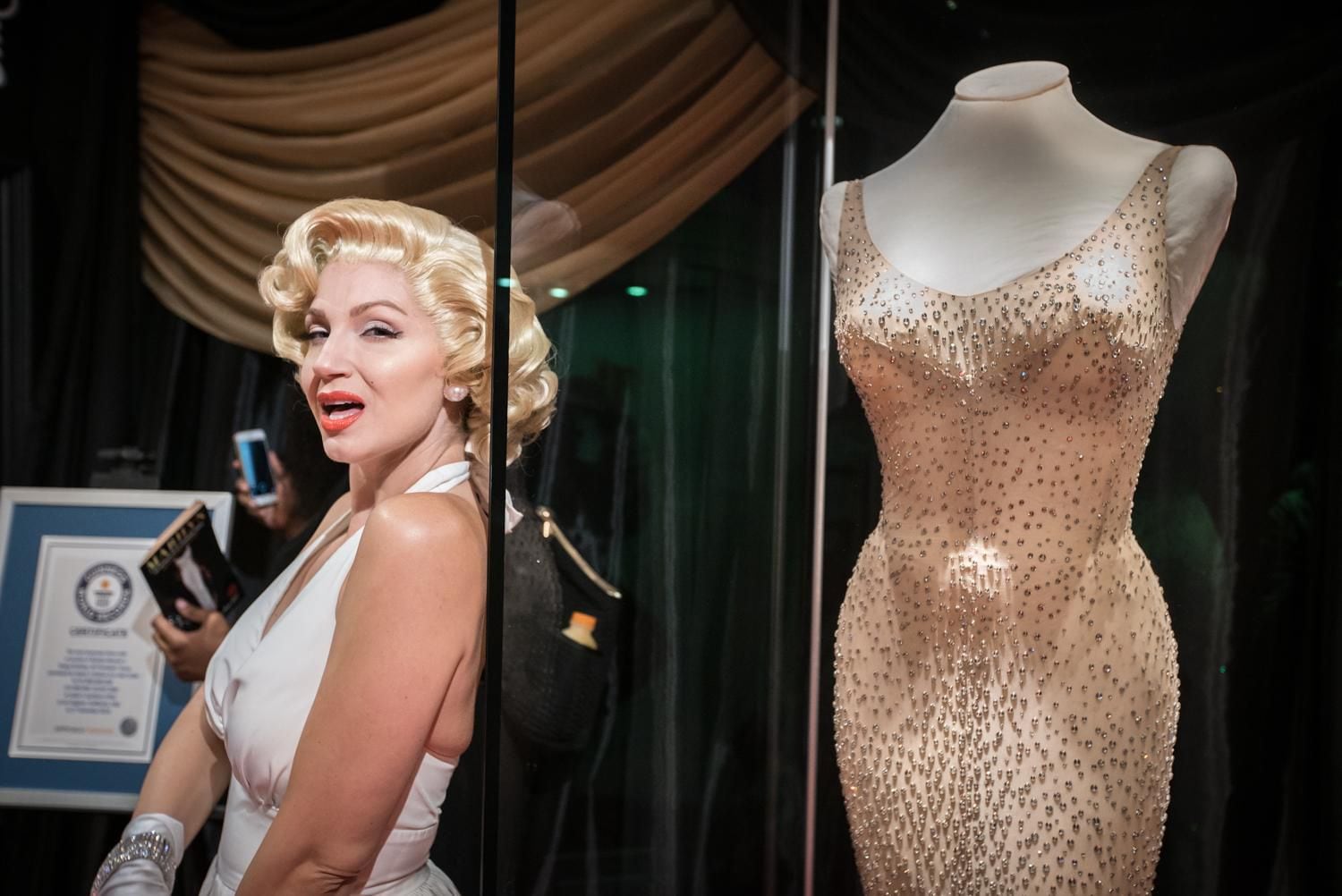 World's most expensive dress, worn by Marilyn Monroe for JFK, goes on  display