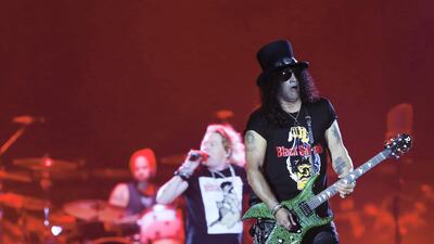 Frontman Axl Rose, left, and Slash.