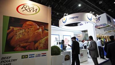 Above, the Uruguay section at the Gulfood exhibition. Ali Haider / EPA