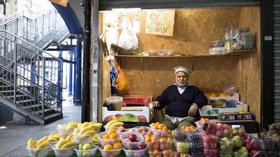 Sadiq Mohammad sits in his fruit and vegetable stall under Brixton Arches. Once Network's Rail''s regeneration is complete, around 50 small businesses and up to 150 jobs are likely to be lost as the new rents, estimated at around 300 per cent of what they are now, become unaffordable. Dan Kitwood / Getty Images