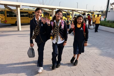 Muna British Academy pupils return to school on Monday in Abu Dhabi. Victor Besa / The National