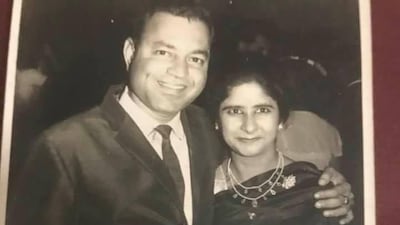 Ms Verma pictured with her husband just after they got married.
