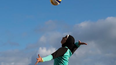 Egypt's Doaa Elghobashy is a beach volleyball player who participated in the 2016 Summer Olympics in Rio alongside her partner Nada Meawad. The duo wore long sleeves and pants while competing and Elghobashy wore a hijab - an Olympic first in beach volleyball. Getty Images