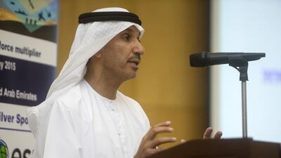 Dr Mohammed Alahbabi, UAE Space Agency director, said the country would provide space capabilities to the region in future, during a speech in Abu Dhabi. Christopher Pike / The National