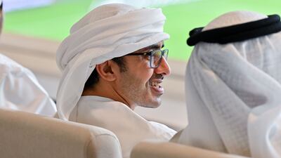 Sheikh Abdullah bin Zayed pictured at the Abu Dhabi derby between Al Jazira and Al Wahda.