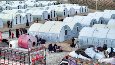 Some former inmates of Syria's Al Hol camp have been relocated to a new site near Akhtarin, seen above. AFP