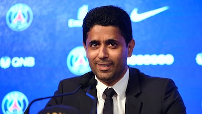 Paris Saint-Germain's Qatari president Nasser Al Khelaifi. AFP