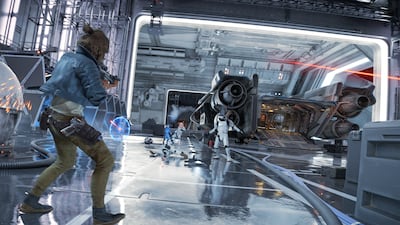Kay Vess takes on Stormtroopers in Star Wars Outlaws. Photo: Ubisoft