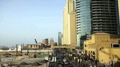 Construction along Dubai's JBR Walk. Residents have expressed concerns about a plan to create many more shops.