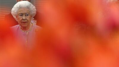 Britain’s Queen Elizabeth II looks at a display during a visit to the Chelsea Flower Show in London, Britain. The flower exhibition will run from 20 to 24 May. Stefan Wermuth / EPA
