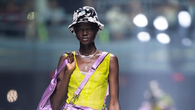Bright neons at Fendi. AP