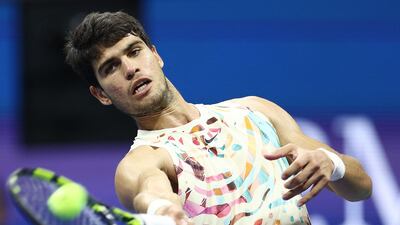Carlos Alcaraz overcame a tired-looking Alexander Zverev to secure a place in the last four of the men's US Open. Getty