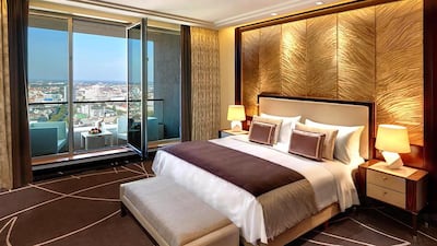 The bedroom of the Ambassador Suite at the Waldorf Astoria. Courtesy The Waldorf Astoria