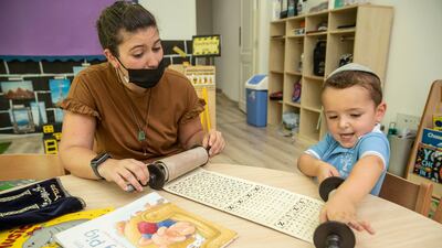 One pupil during a lesson.
