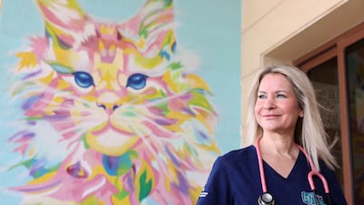 Dr Katrin Jahn, founder and head vet at Abu Dhabi’s German Veterinary Clinic, has always felt strongly about creating her own wealth and legacy. Chris Whiteoak / The National