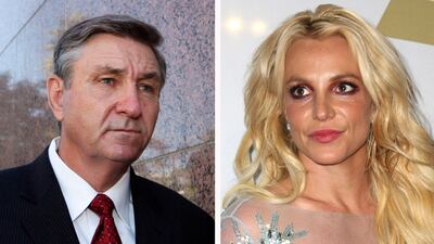 Jamie Spears, left, father of Britney Spears, agreed to step down from the conservatorship that has controlled her life and money for 13 years. AP