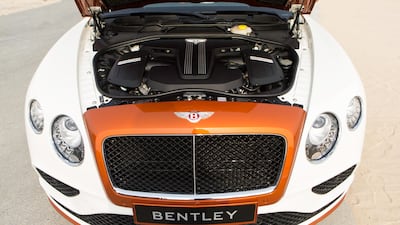 The car is powered by Bentley's 4.0L twin-turbocharged V8