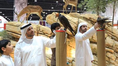 Visitors to this week’s Abu Dhabi International Hunting and Equestrian Exhibition t Adnec will have a lot more to see than the did last year with 640 companies taking part. Ravindranath K / The National