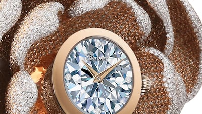The Mudan watch by Coronet is covered in a staggering 15,858 diamonds. Photo: Supplied