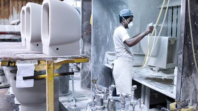 One of Rakia’s success stories over the past decade was RAK Ceramics, which has become the biggest ceramics manufacturer in the world. Sarah Dea / The National