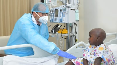 Doctors said Jordana, 5, has responded well to the treatment and is due to be discharged from Burjeel Medical City within a few days. Photo: Burjeel Medical City