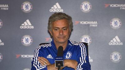 Chelsea manager Jose Mourinho addresses the press on Friday ahead of his side's Sunday Premier League contest against West Brom. Alan Walter / Action Images / Reuters / August 21, 2015