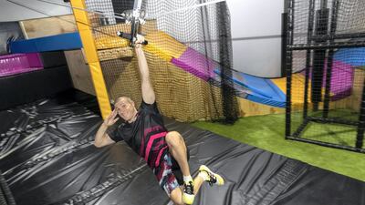 A zip-line in the new Bounce X. Antonie Robertson / The National