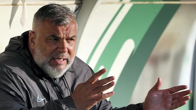 Cosmin Olaroiu, head coach of Chinese Super League side Jiangsu Suning, during a training session at the Dubai Police Academy Stadium, Dubai. All photos by Chris Whiteoak / The National