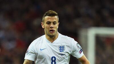 Jack Wilshere shown during England's win over San Marino on Thursday night at Wembley Stadium in London. Mike Hewitt / Getty Images / October 9, 2014
