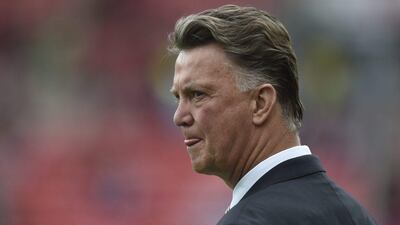 Manchester United manager Louis van Gaal shown during his side's 1-1 draw with Sunderland on Sunday. Photo by / EPA / August 24, 2014