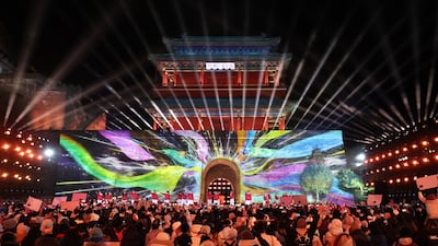 Celebrations at the Juyongguan Great Wall in Beijing, China. Getty Images