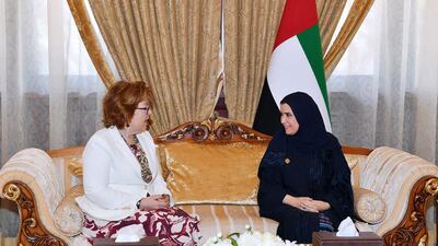 Dr Amal Al Qubaisi, the speaker of the FNC, meets with the US Ambassador to the UAE in Abu Dhabi. Wam