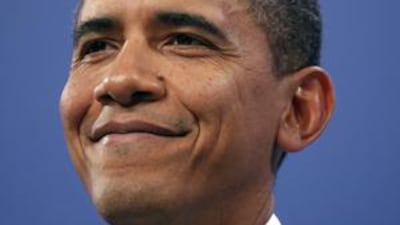 US President Barack Obama smiles during a news conference at the conclusion of the G-20 summit. On Friday Mr Obama won the nobel peace prize