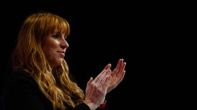 Deputy leader of the Labour Party Angela Rainer listens to speeches in the main hall. Getty Images