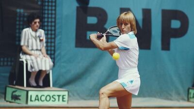 Czech-born American Martina Navratilova won 18 grand slam titles, and earned $21,626,089 in prize money. Getty