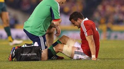 Sam Warburton hurt his hamstring during the Lions' defeat to Australia in Melbourne on Saturday.