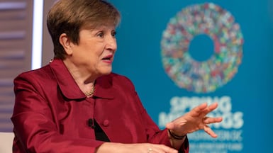 IMF managing director Kristalina Georgieva warns of global economic risks from the Iran conflict. AFP