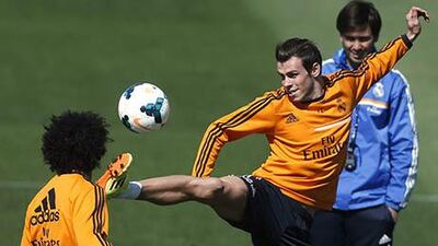 Gareth Bale, centre, has been slow to progress at Real Madrid, but he is getting to his best over time. Javier Lizon / EPA