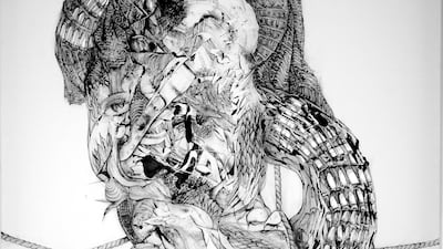 'We take it as we go' by Kevork Mourad is part of his solo exhibition Between Floating Worlds at Tabari Artspace. Courtesy of the artist and Tabari Artspace