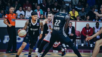 Dubai Basketball defeated Borac Mozzart in the ABA League. Photo: Dubai Basketball