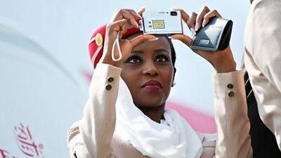 Emirates Airline will build five residential towers to house hundreds of its staff. Johannes Eisele / AFP