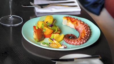Octopus salad at The Grill