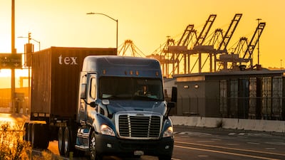 Last year California Governor Gavin Newsom issued an order aiming to ease bottlenecks that have spilled over into neighbourhoods where cargo lorries are clogging residential streets. AP