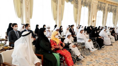 President Sheikh Mohamed urged the young learners to continue their educational journeys and to make a positive impact on society. Photo: @MohamedBinZayed twitter