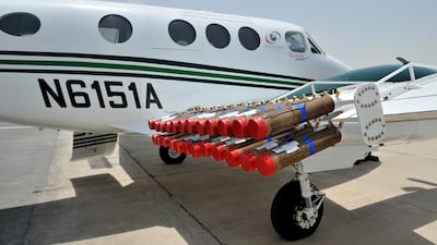 The National Centre for Meteorology often carries out cloud seeding flights. Photo: NCM